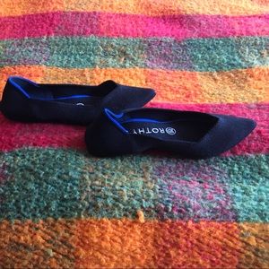 Rothy’s black pointed toe flat